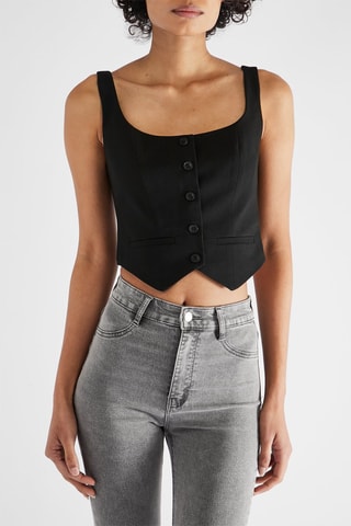 Camisola de alças - Preto