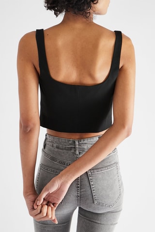 Camisola de alças - Preto