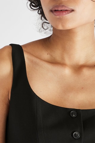 Camisola de alças - Preto