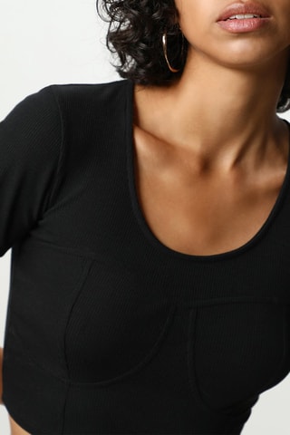 Crop top Preto