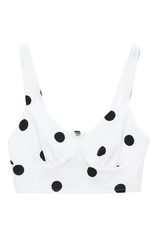 Crop top - Cru e preto