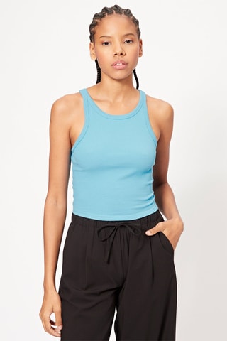 Camisola de alças - Azul-celeste
