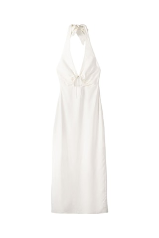 Vestido compridas em linho - Branco