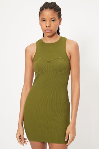 Vestido curto sem mangas - Verde