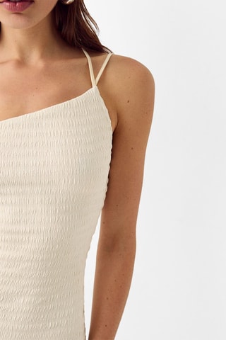 Vestido midi - Bege