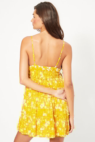 Vestido curto - Amarelo