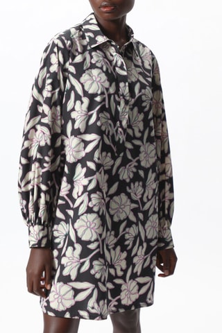 Robe trapèze Selma Noir et écru