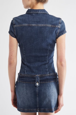 Robe chemise en jean - Bleu
