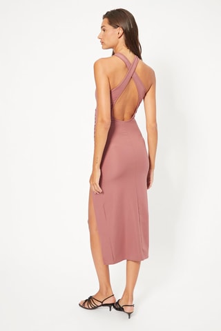 Vestido midi - Rosa-velho