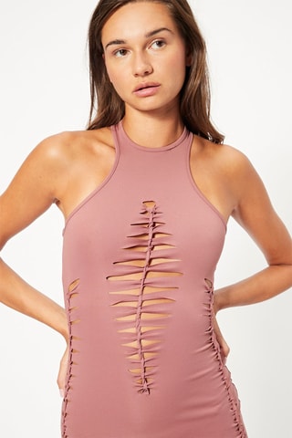Vestido midi - Rosa-velho
