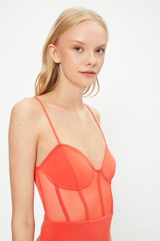 Vestido justo Laranja