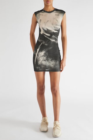 Robe courte - Noir et beige