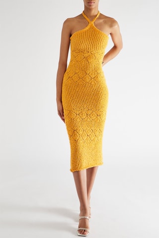 Vestido justo - Laranja