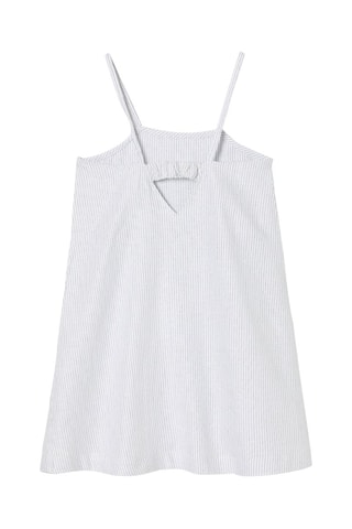 Vestido Cru e cinzento-escuro