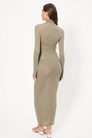 Vestido comprido - Caqui