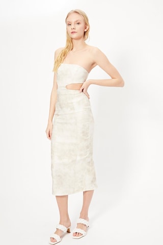 Vestido-corpete Bege