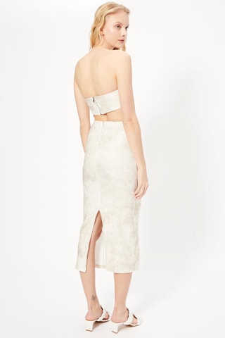 Vestido-corpete Bege