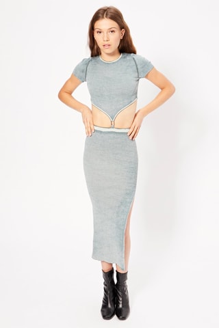 Vestido efeito ilusório - Cinzento
