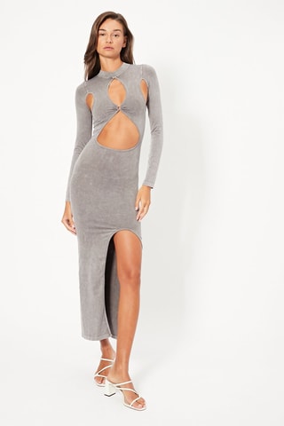 Vestido comprido - Cinzento