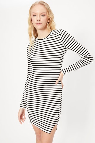 Vestido justo Branco e preto