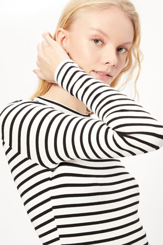 Vestido justo Branco e preto