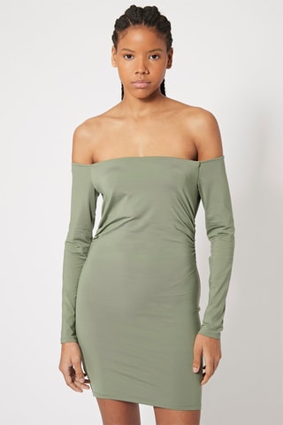 Vestido justo Caqui