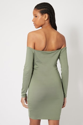 Vestido justo Caqui