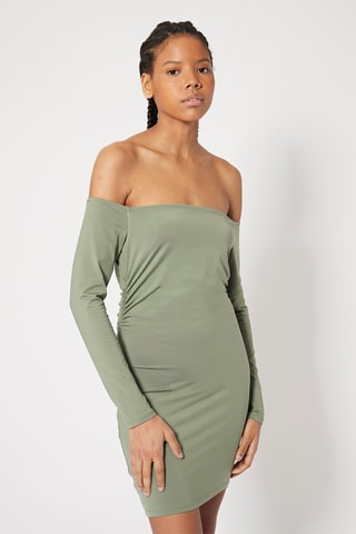 Vestido justo Caqui