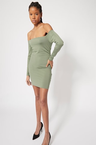 Vestido justo Caqui