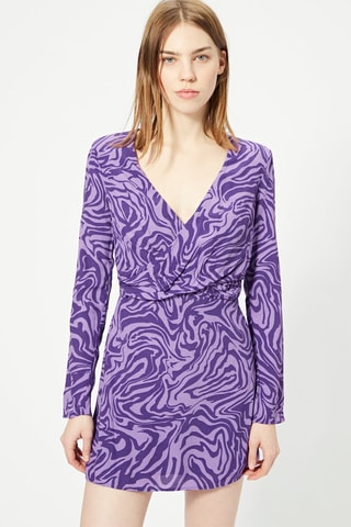 Vestido trapézio Violeta e malva