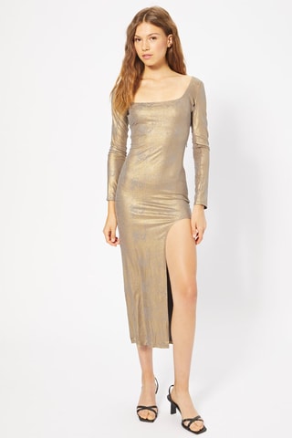 Vestido midi - Dourado