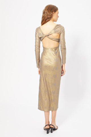 Vestido midi - Dourado