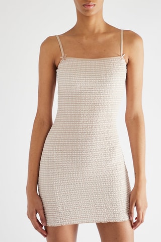 Vestido justo - Bege