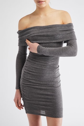 Vestido justo - Cinzento