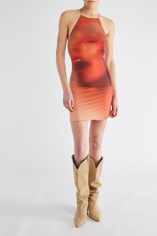 Vestido direito - Laranja