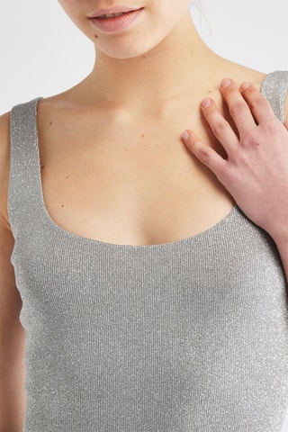 Vestido justo - Prateado