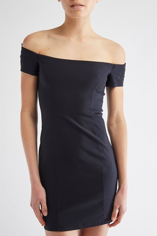 Vestido justo - Azul-marinho