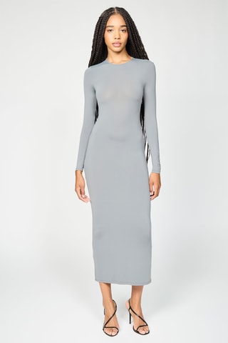 Vestido comprido - Cinzento
