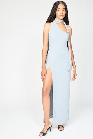 Vestido comprido - Cinzento-claro