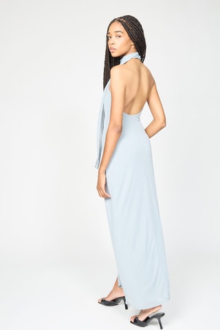 Vestido comprido - Cinzento-claro