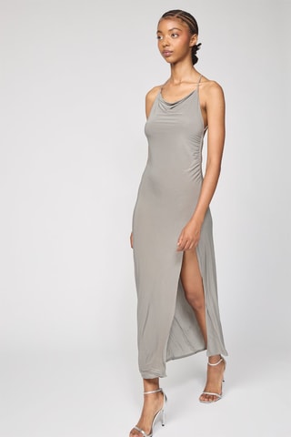 Vestido comprido - Cinzento