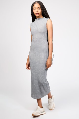 Vestido justo - Cinzento-claro