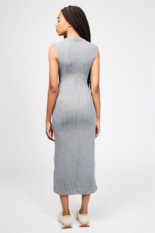 Vestido justo - Cinzento-claro