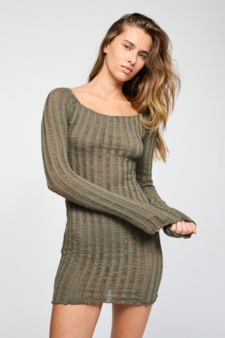 Vestido justo - Caqui