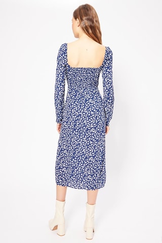 Vestido midi - Azul-marinho