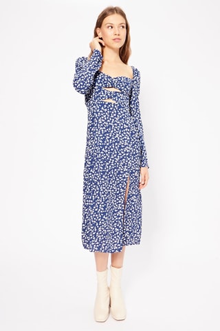 Vestido midi - Azul-marinho