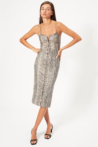 Vestido midi - Cinzento