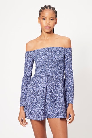 Vestido estilo patinadora - Azul-cobalto