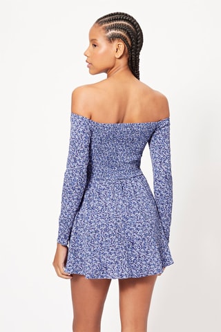 Vestido estilo patinadora - Azul-cobalto