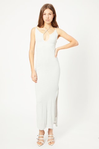 Vestido midi - Cinzento